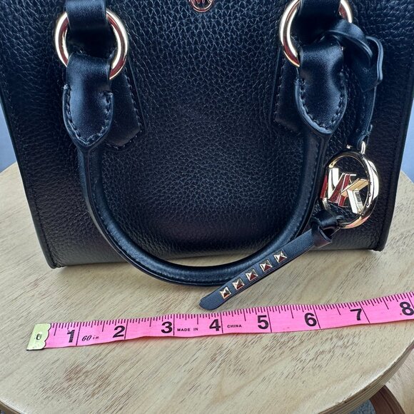 Michael Kors Small Black Pebbled Leather Kris Satchel - Picture 11 of 16